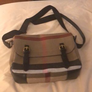 Burberry Baildon House-Check Canvas Messenger Bag